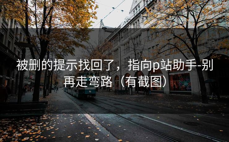被删的提示找回了，指向p站助手-别再走弯路（有截图）